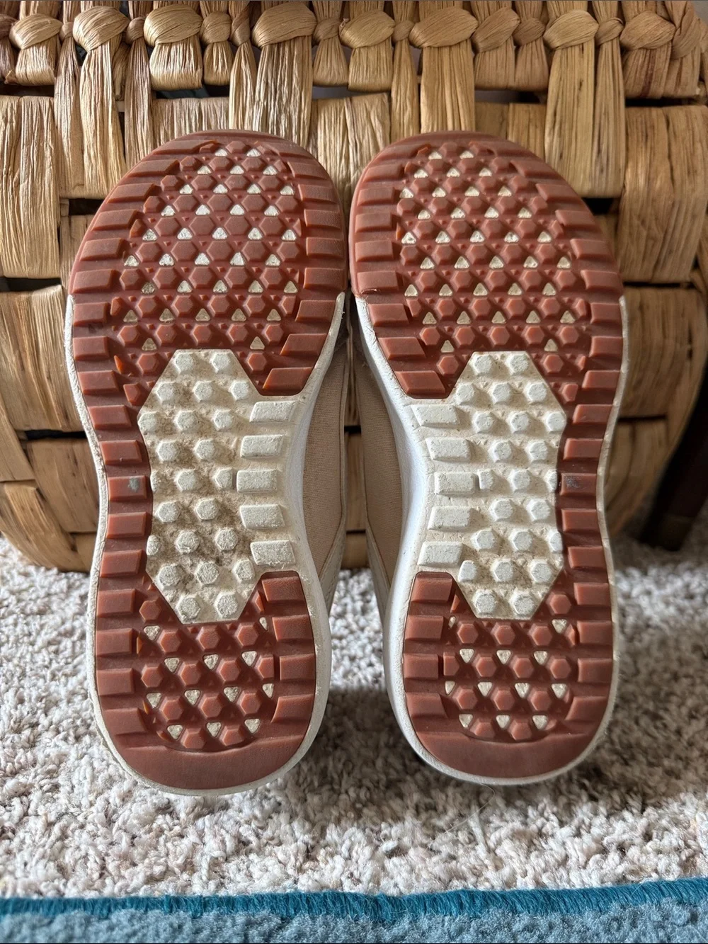 Vans Old Skool Velcro Sneakers in Beige and Cream